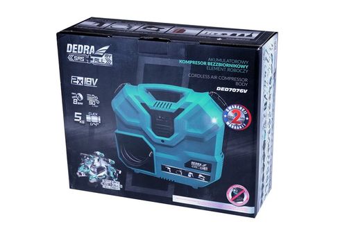 KOMPRESOR AKUMULATOROWY 2*18V SAS+ALL - DED7076V na Arena.pl