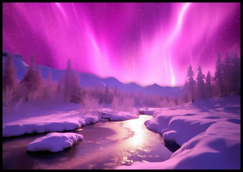 Plakat 100x70cm Aurora Nad Niebiem zdjęcie 2
