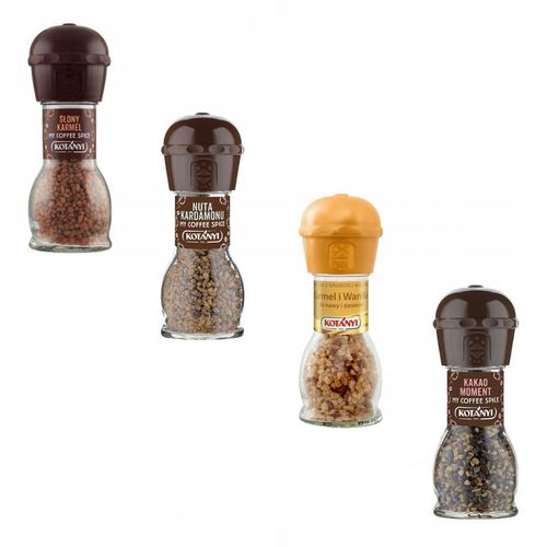 KOTANYI MŁYNKI ZESTAW PRZYPRAW DODATKÓW DO KAWY DESERÓW MIX SMAKÓW 4 SZT na Arena.pl