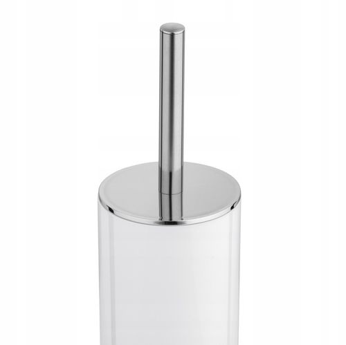 Szczotka do WC toalety biała łazienkowa toaletowa zamknięta chrom stojąca na Arena.pl