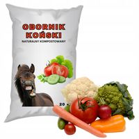 Obornik Koński Nawóz Ekologiczny Kompostowany 20 kg do Warzyw i Owoców