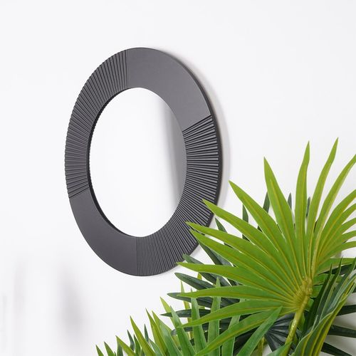 Lustro ścienne czarne okrągłe 40 cm na Arena.pl