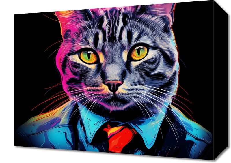 Obraz 40x30cm Kolorowy Bizneskot zdjęcie 1