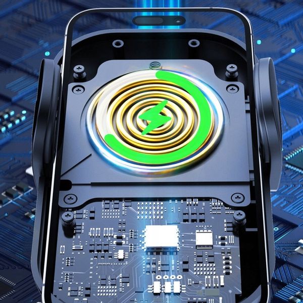 UCHWYT SAMOCHODOWY Z ŁADOWARKĄ INDUKCYJNĄ 15W DO TELEFONU +KABEL ŁADOWANIEM zdjęcie 12
