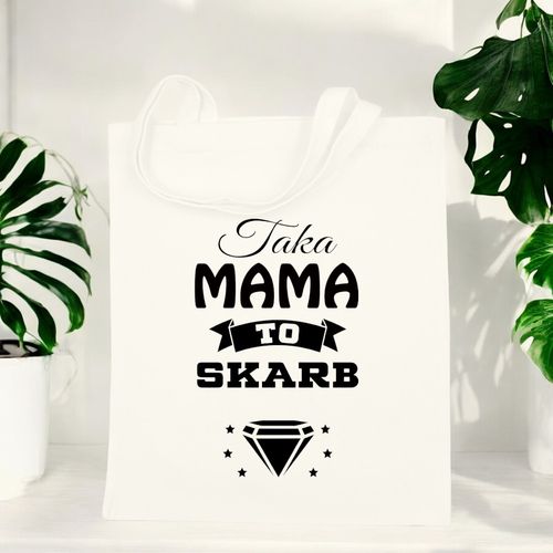 TORBA BAWEŁNIANA PREMIUM NA ZAKUPY Z NADRUKIEM PREZENT DLA MAMY WZORY na Arena.pl