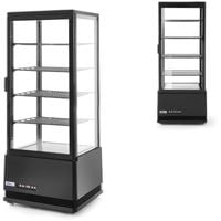 witryna chłodnicza cukiernicza 4 półki 98l led - czarna