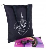 Torba SHOPPERKA czarna z napisem ,, WARSZAWA''