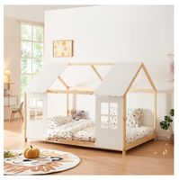 Łóżko dziecięce domek 120x200 cm z drewna sosnowego