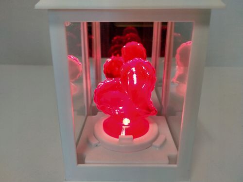 LATARENKA LED LAMPION ZNICZ SERCE NA BATERIE DEKORACYJNA BIAŁA WKŁAD KOLORY na Arena.pl