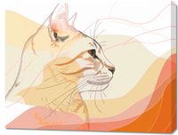 Obraz 90x70cm Delikatny Profil Kota