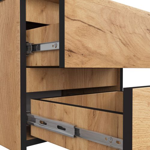 Szafka nocna, stolik, STILO, 2 szuflady, 40x35x40, dąb, mat | TYLETEGOTU na Arena.pl