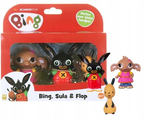 Figurki Bing Sula Flop 3-pak prezent dla dzieci 18m do małych rączek BING na Arena.pl