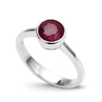 pierścionek srebrny z naturalnym rubinem
