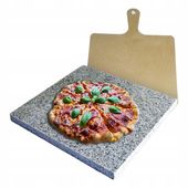 KAMIEŃ DO PIZZY GRANITOWY 3W1 37x35+ŁOPATKA /DESKA DO PIECZENIA