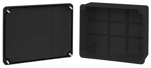 CZARNA PUSZKA INSTALACYJNA HERMETYCZNA ELEKTRYCZNA OBUDOWA 190X150X80 na Arena.pl