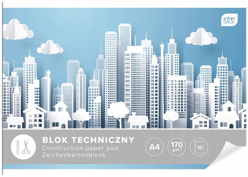 blok techniczny a4/10k biały 170g  a'10 0005 na Arena.pl