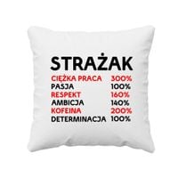 STRAŻAK - Ciężka praca- poduszka na prezent
