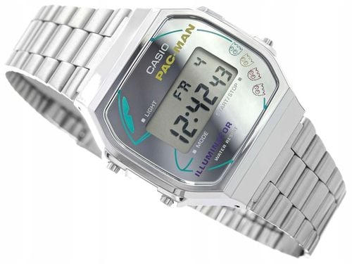 ZEGAREK CASIO A168WEPC-7AER VINTAGE COLLECTION x PAC-MAN RETRO SREBRNY na Arena.pl