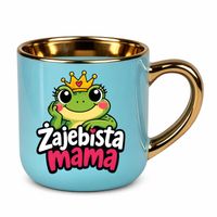 PREZENT DZIEŃ MATKI - Żajebista mama - kubek elegancki na prezent Niebieski