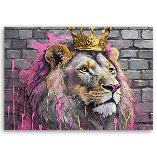 Obraz na płótnie, Król Lew Różowy 100x70 na Arena.pl
