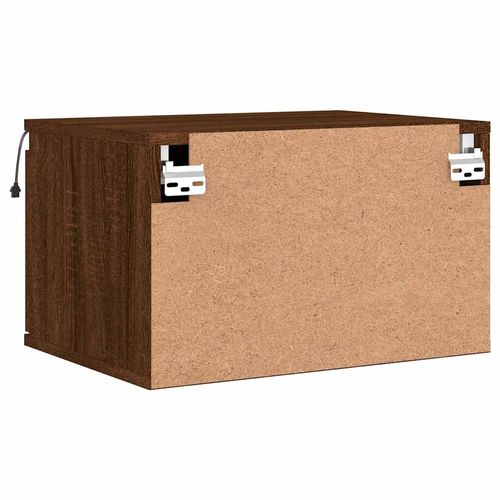 Wisząca szafka nocna z podświetleniem LED, brązowy dąb na Arena.pl