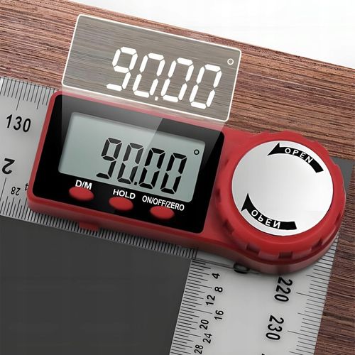 METALOWY KĄTOMIERZ ELEKTRONICZNY CYFROWY Z EKRANEM LCD 200mm 360° + na Arena.pl