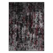 RUG/LU/LEAN/ORNAMENT/ANTHRACITE+RED/80x150