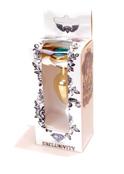 Plug-Jewellery Gold  Heart PLUG- Light Blue zdjęcie 9