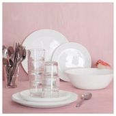 IKEA OFTAST ZESTAW TALERZY I MISEK ZASTAWA 32 SZT