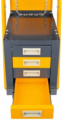 WÓZEK SPAWALNICZY DO SPAWAREK Z PÓŁKĄ NA BUTLE SZUFLADY STABILNY MOBILNY na Arena.pl