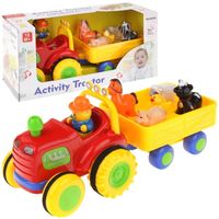 traktor farmer z przyczepą interaktywny dźwięki światło zwierzątka