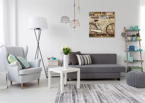 Zegar Ścienny - Rower Mur Tablica - 60X60 Cm - C3Ac60X60-3764 na Arena.pl