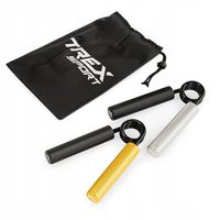 Zestaw 2x ściskacz metalowy do rąk dłoni ćwiczeń mocny opór 90kg Trex Sport