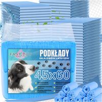 PODKŁADY CHŁONNE MATY JEDNORAZOWE DLA PSA 45x60 100 SZTUK + WORECZKI GRATIS