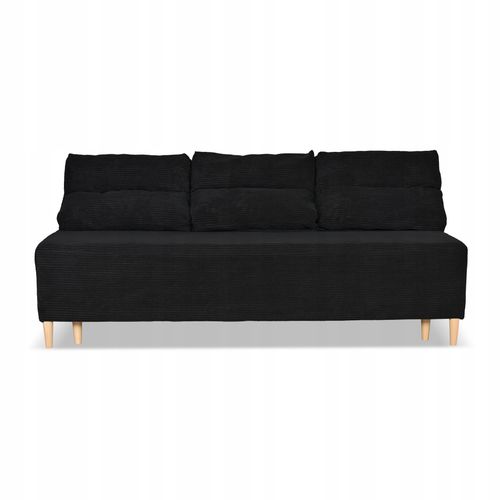 Kanapa sofa KIMO funkcja spania pojemnik Family Meble Anafi czarna sztruks na Arena.pl