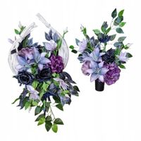 Komplet stroik bukiet na cmentarz grób KOMPOZYCJA wiązanka na POMNIK kosz