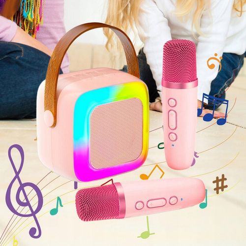 2 MIKROFONY USB JACK GŁOŚNIK PRZENOŚNY ZESTAW DO KARAOKE RGB BLUETOOTH na Arena.pl