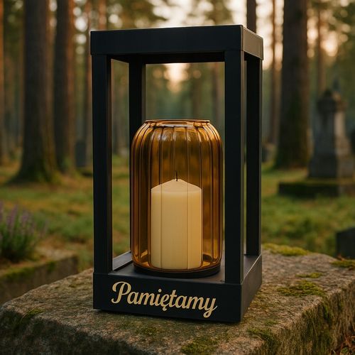 Solarny znicz LED STATUETKA NA CMENTARZ GRÓB DUŻA wieczna lampka na baterie na Arena.pl