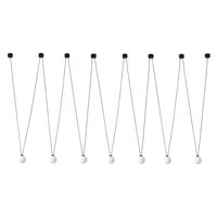 Loftowa LAMPA wisząca Movo VII Orlicki Design loftowa OPRAWA kule ZWIS szklany czarny biały