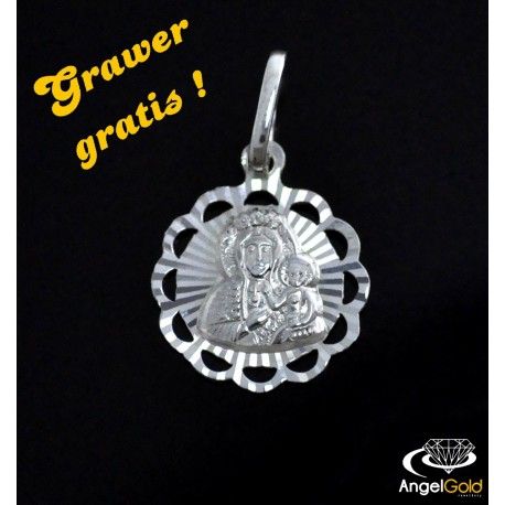 SREBRNY MEDALIK MATKA BOSKA CZĘSTOCHOWSKA DIAMENTOWANY SREBRO PRÓBY 925 GRAWER GRATIS! na Arena.pl