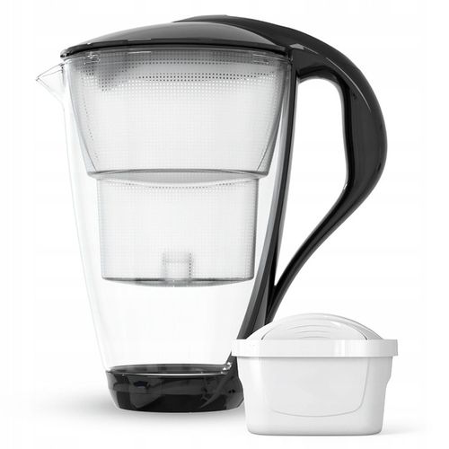 Dzbanek filtrujący szklany Dafi Crystal LED + 1 filtr UNIMAX CZARNY na Arena.pl