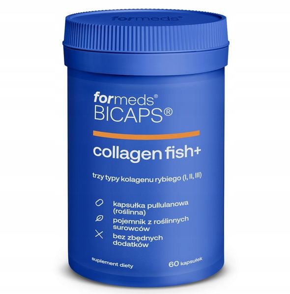 ForMeds BICAPS COLLAGEN FISH+ Kolagen rybi kwas hialuronowy SKÓRA stawy zdjęcie 1