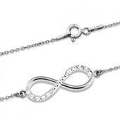 SREBRNY NASZYJNIK GWIAZD NIESKOŃCZONOŚĆ INFINITY CELEBRYTKA SREBRO PRÓBY 925