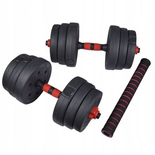 HANTLE REGULOWANE ZESTAW HANTLE DO ĆWICZEŃ 2x10KG 20KG SZTANGA + GRYFY na Arena.pl