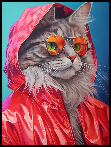 Plakat 60x80cm Kot w Stylu zdjęcie 2