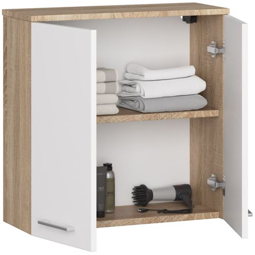 SZAFKA WISZĄCA W 60 cm FIN 2D SONOMA / BIAŁA na Arena.pl