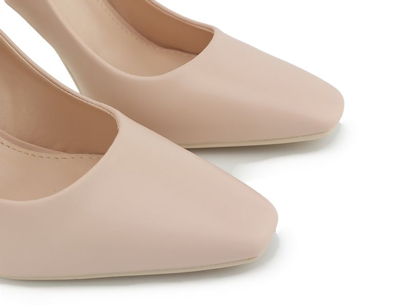 Beżowe szpilki na platformie matowe 40 zdjęcie 4