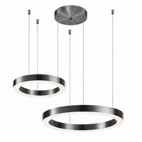 Lampa wisząca CIRCLE 40+60 LED tytanowa 1 podsufitce