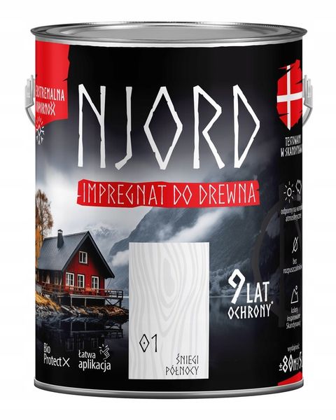 NJORD IMPREGNAT DO DREWNA 5L ŚNIEGI PÓŁNOCY zdjęcie 1