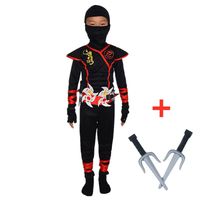 Kostium ninja dla chłopca 4-5 lat z pianką i akcesoriami